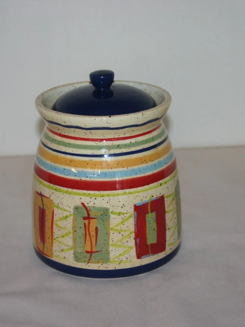 Pfaltzgraff Stoneware Pottery Hand Painted 'Sedona' Small Cookie Jar w/Lid B-328